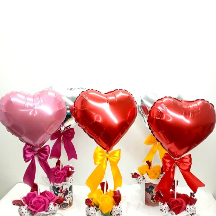 Arreglo Tazon Globo/Rosas